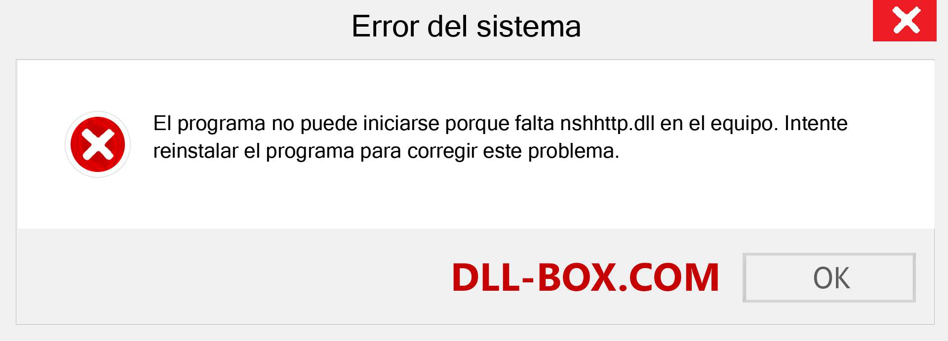 ¿Falta el archivo nshhttp.dll ?. Descargar para Windows 7, 8, 10 - Corregir nshhttp dll Missing Error en Windows, fotos, imágenes